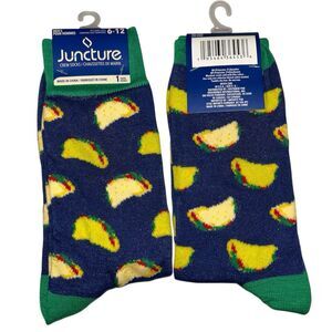 1x Juncture Mens Crew Socks Tacos Size 6-12